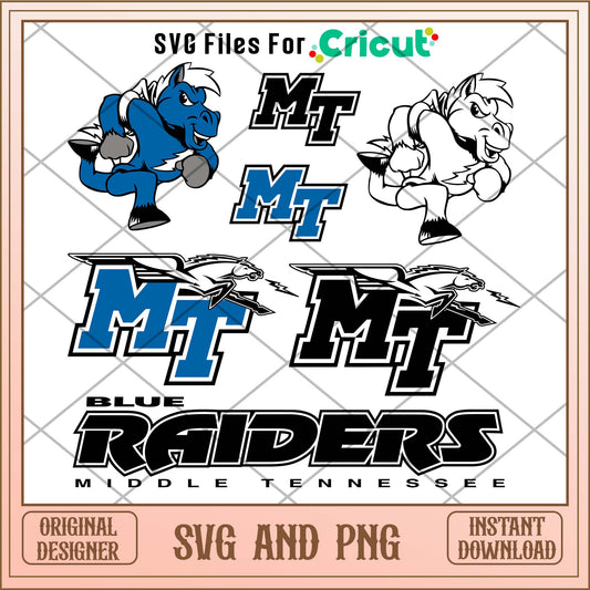 Middle Tennessee Blue Raiders svg, Blue Raiders svg bundle, NCAA svg