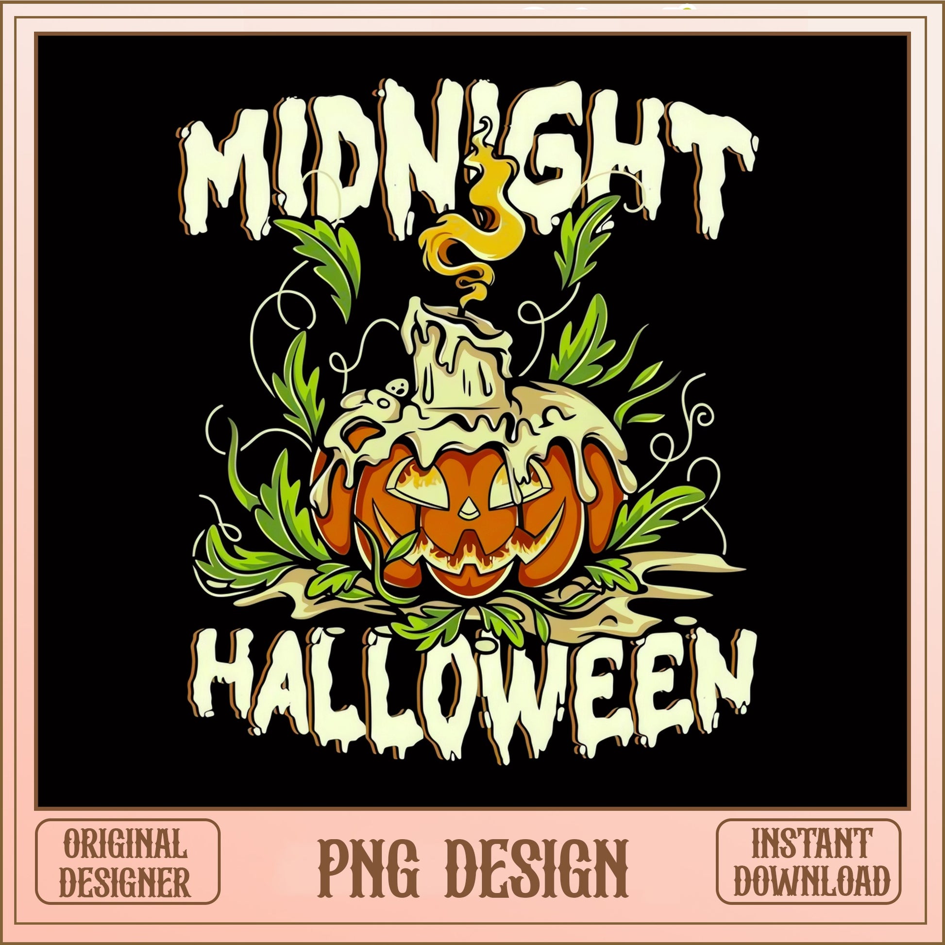 Midnight Halloween Pumpkin PNG, Jack O Lantern PNG, Halloween PNG