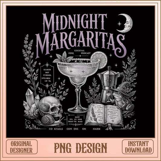Midnight Margaritas Witch Cocktail PNG, Witchy PNG, Halloween PNG