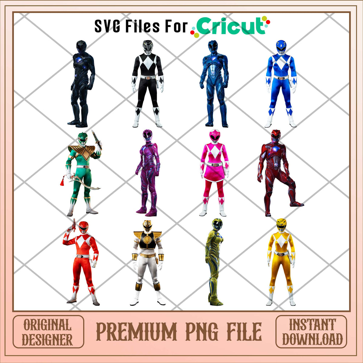 Power Rangers Png File Mighty Morphin Power Rangers png bundle – svg files for cricut