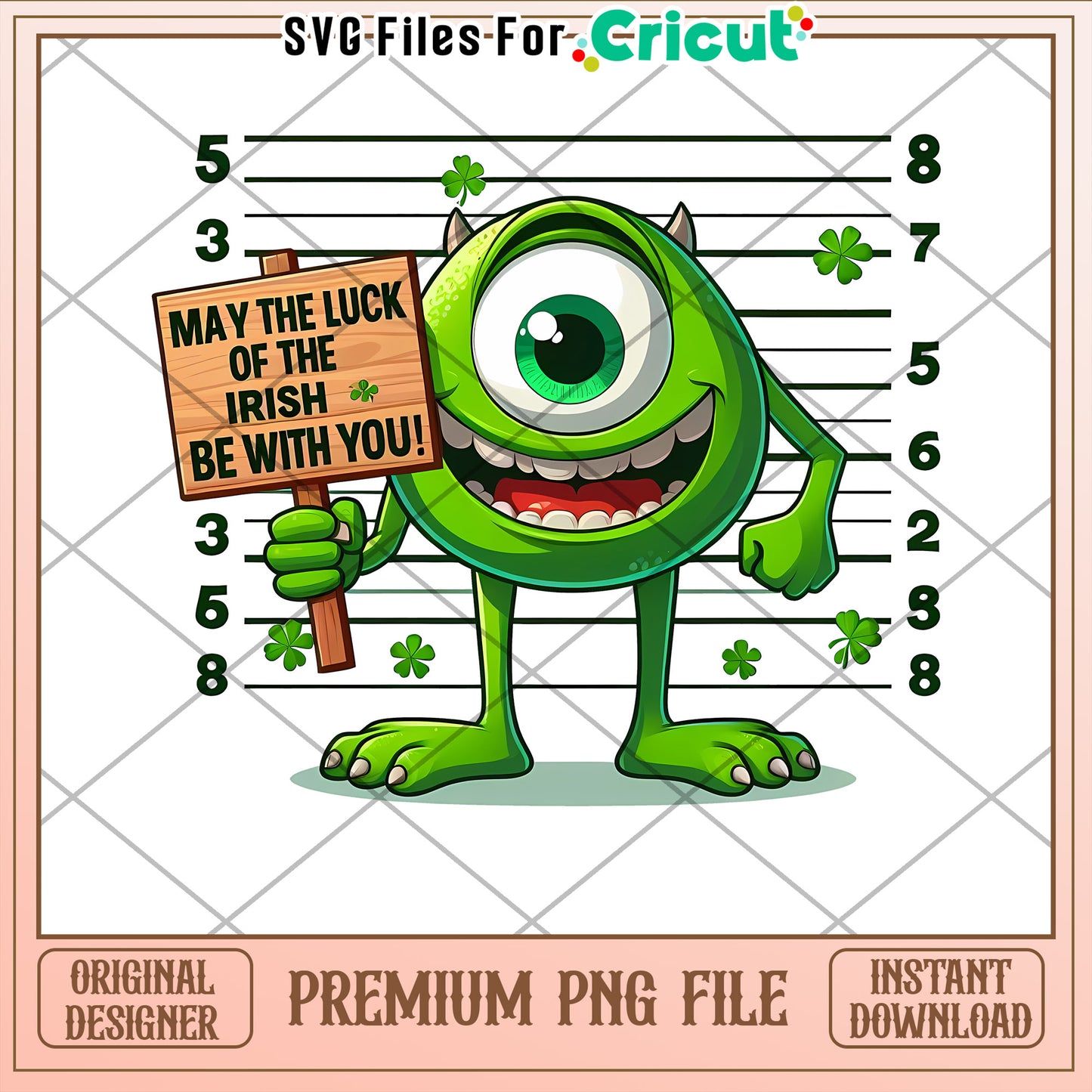 Mike Wazowski St Patricks Day PNG