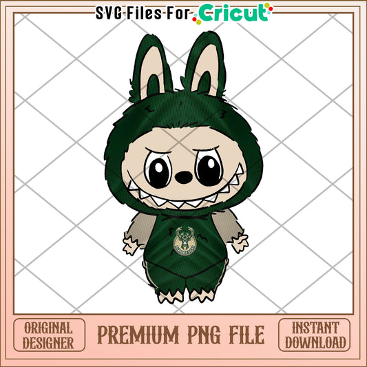 Milwaukee bucks labubu png, nba png, basketball american png