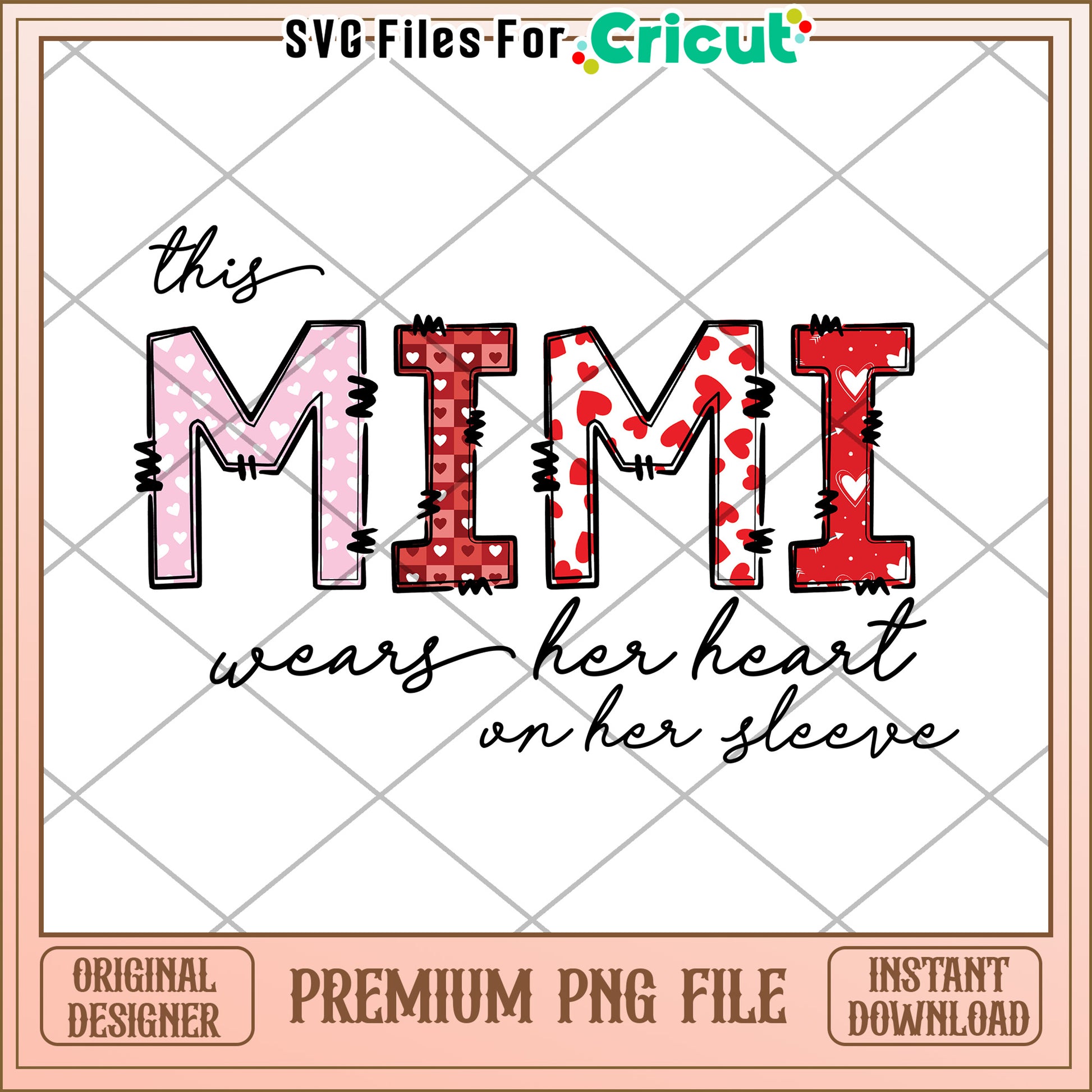 Mimi PNG Wears Her Heart SVG