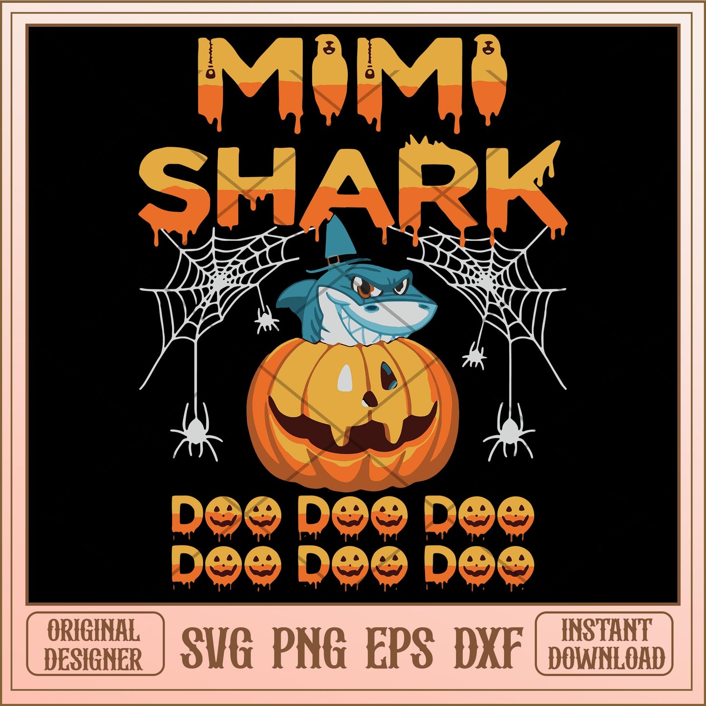 Mimi shark svg, halloween characters svg, digital download