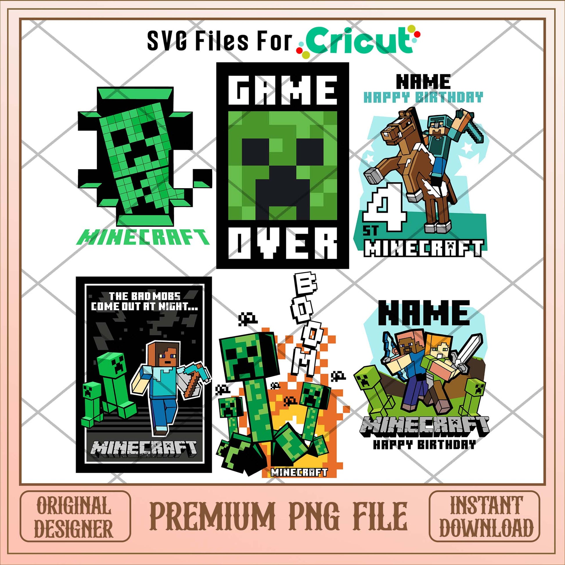Mine Craft png bundle, Mine Craft Game png bundle - Svgfileforcricut