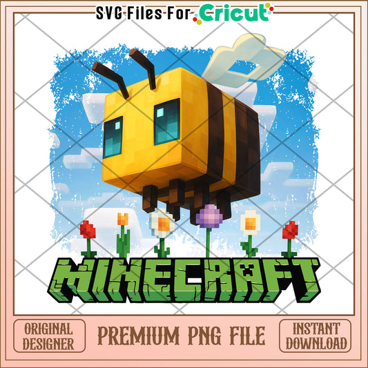 Minecraft and bee png design, minecraft movie png, minecraft game png