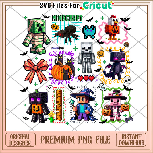 Minecraft halloween png, halloween wallpaper​ png, halloween pumpkin png