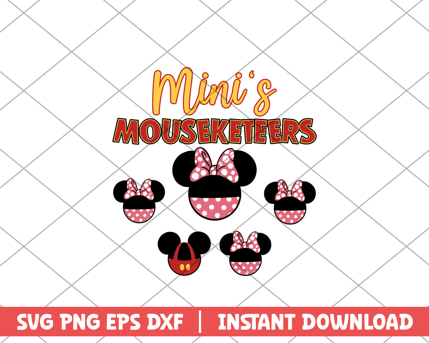 Mini's mouseketeers disney svg