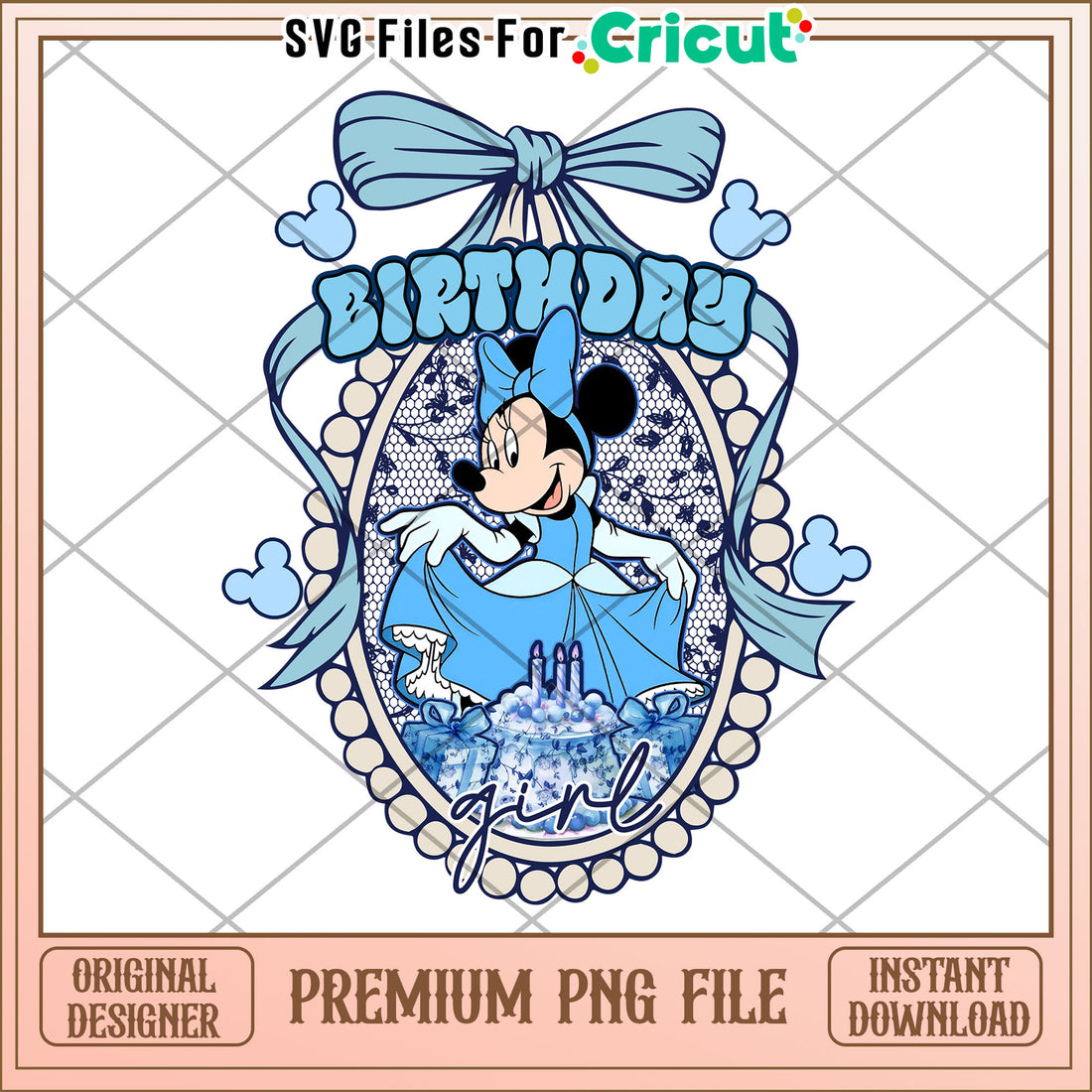 Minie and the blue dress png, disney minnie mouse png – svg files for