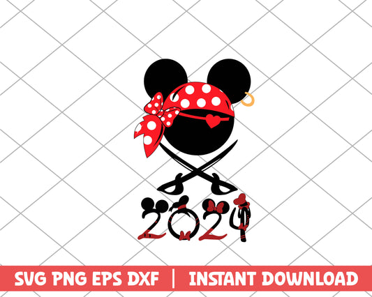 Minie mouse pirate 2024 disney svg