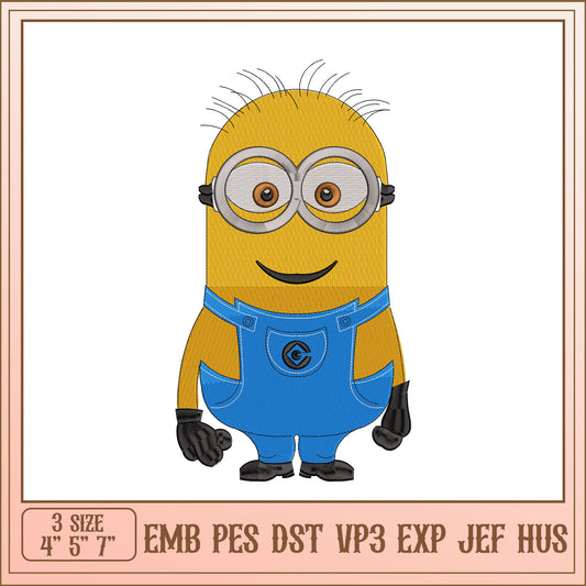 Minion Embroidery Design 3 Sizes