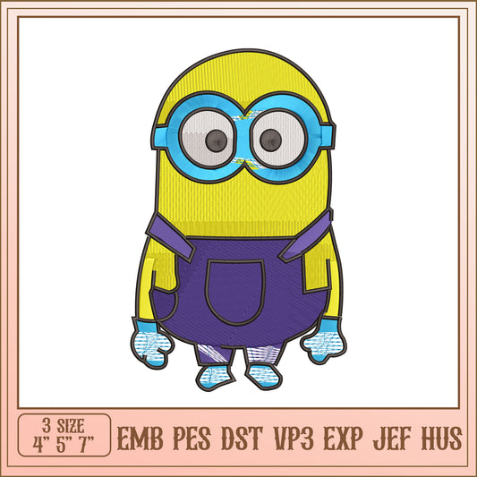 Minion Embroidery Design 4x5x7 Inch