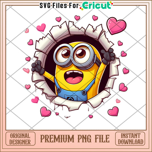 Minion Love PNG Cricut Design