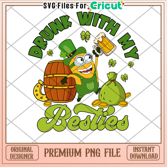 Minion St Patricks Day Besties PNG