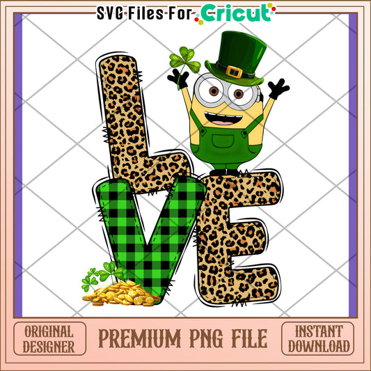 Minion St Patricks Day Leopard PNG