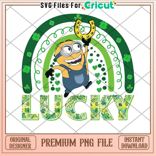 Minion St Patricks Day Lucky Rainbow PNG