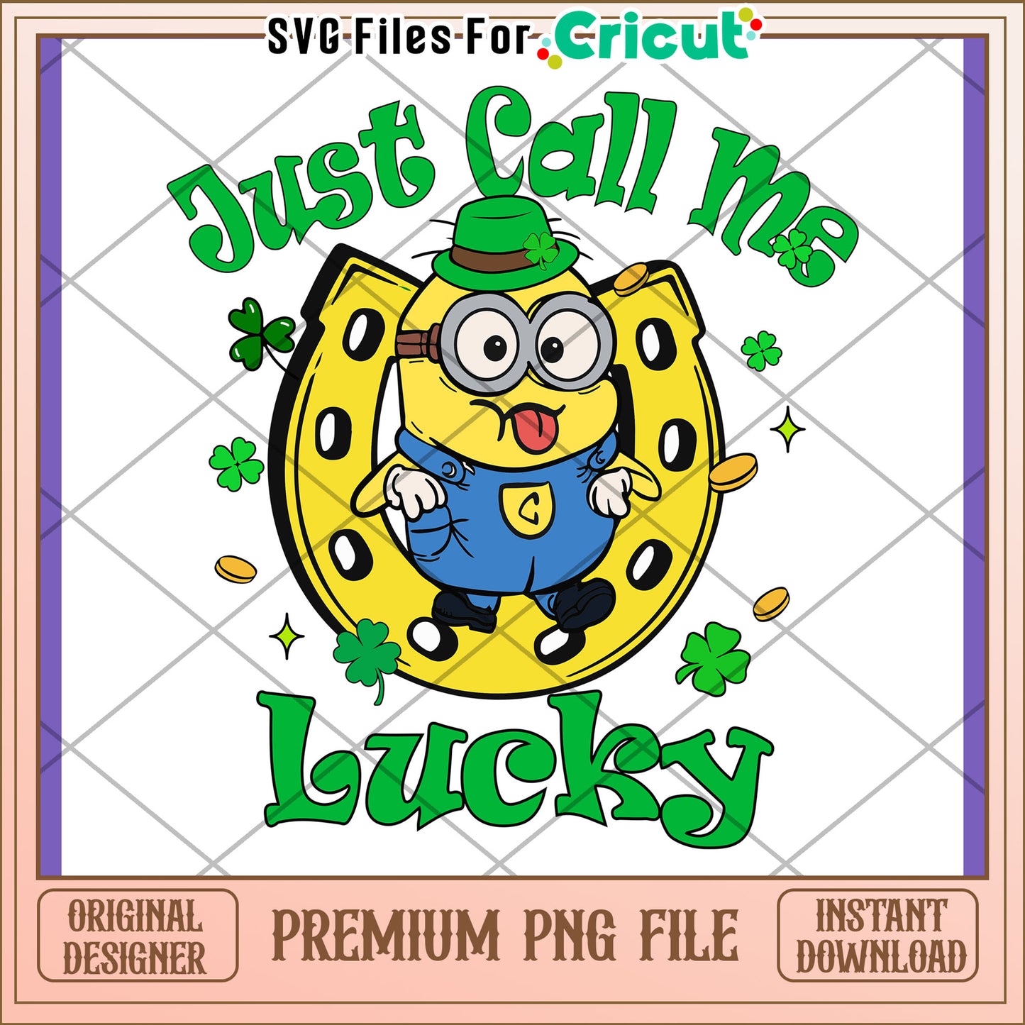 Minion St Patricks Day PNG Lucky Horseshoe