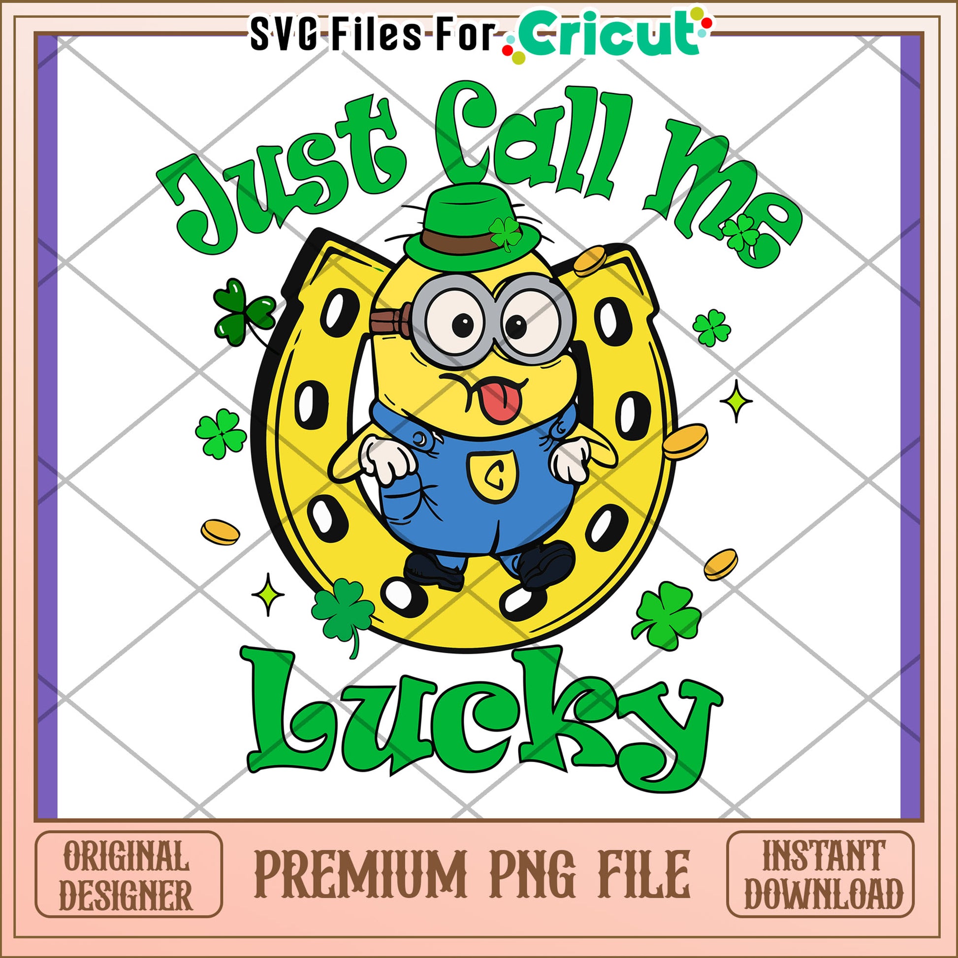 Minion St Patricks Day PNG Lucky Horseshoe