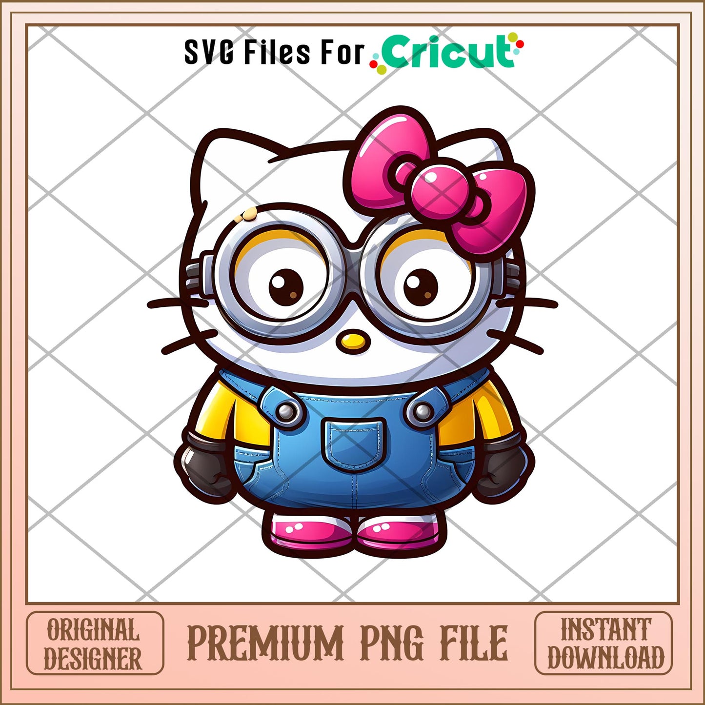 Minions Hello Kitty png, The Rise of Gru png, digital download