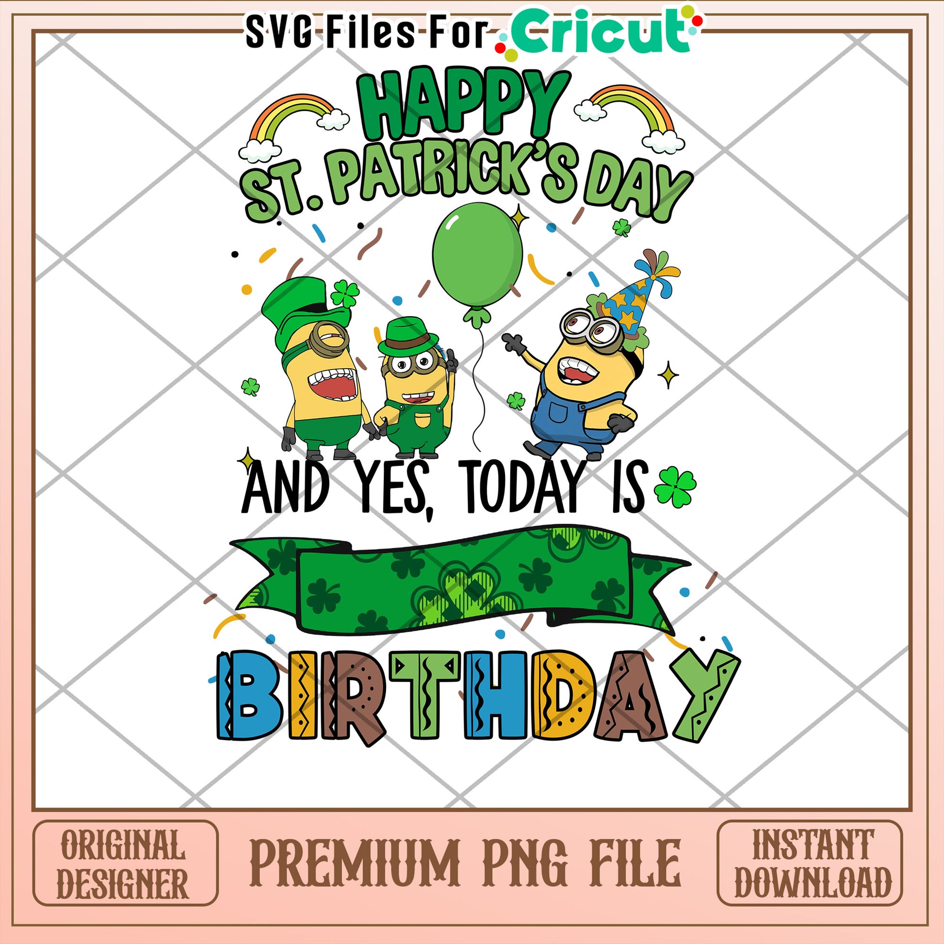 Minions St Patricks Day Birthday PNG
