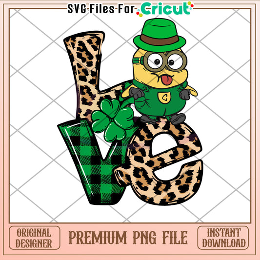 Minions St Patricks Day Leopard PNG