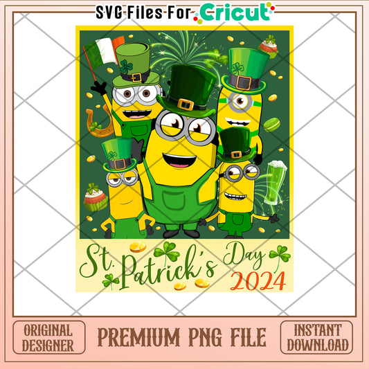 Minions St Patricks Day PNG 2024