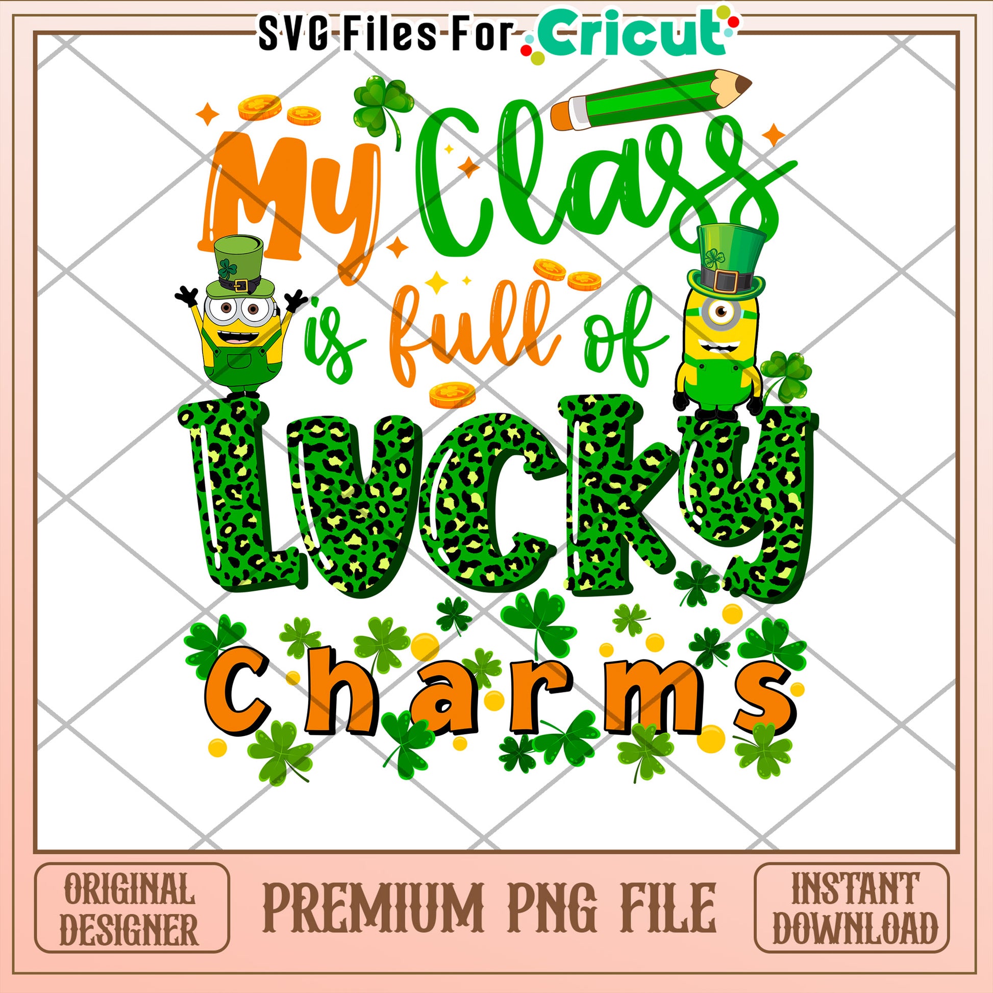 Minions St Patricks Day PNG Lucky Charms