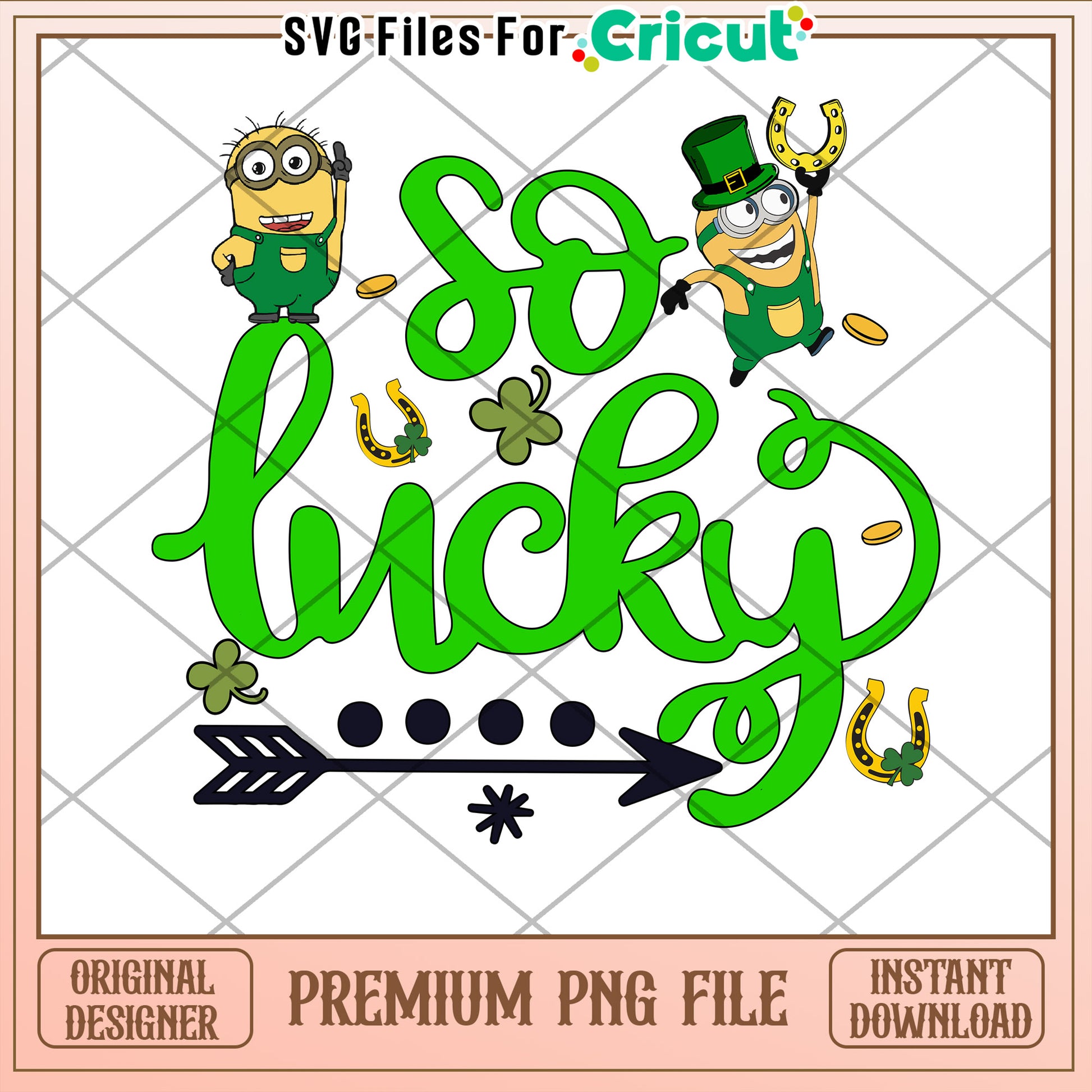 Minions St Patricks Day PNG So Lucky