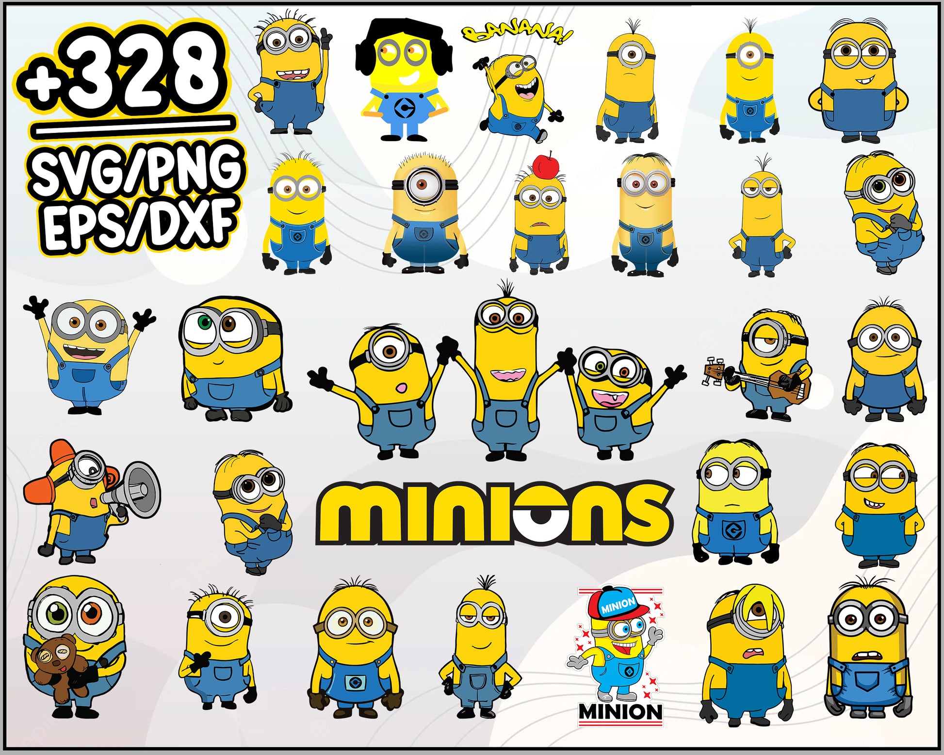 Minions characters bundle svg, minion cartoon​ svg, minions​ svg