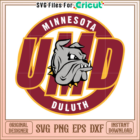 Minnesota Duluth Bulldogs Logo SVG Design for Cricut, Instant Download Files Available