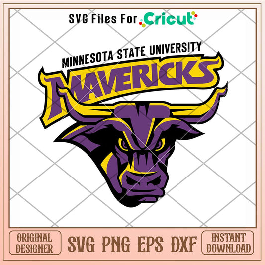 Minnesota State Mavericks Logo Svg, Minnesota State Mavericks Svg, NCAA Svg