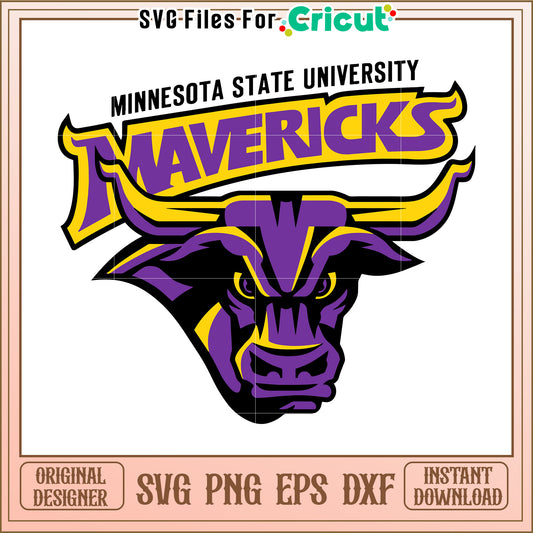 Minnesota State Mavericks SVG File for Cricut, perfect for crafting projects