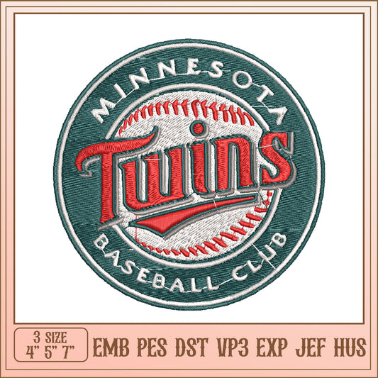 Minnesota Twins Embroidery Design