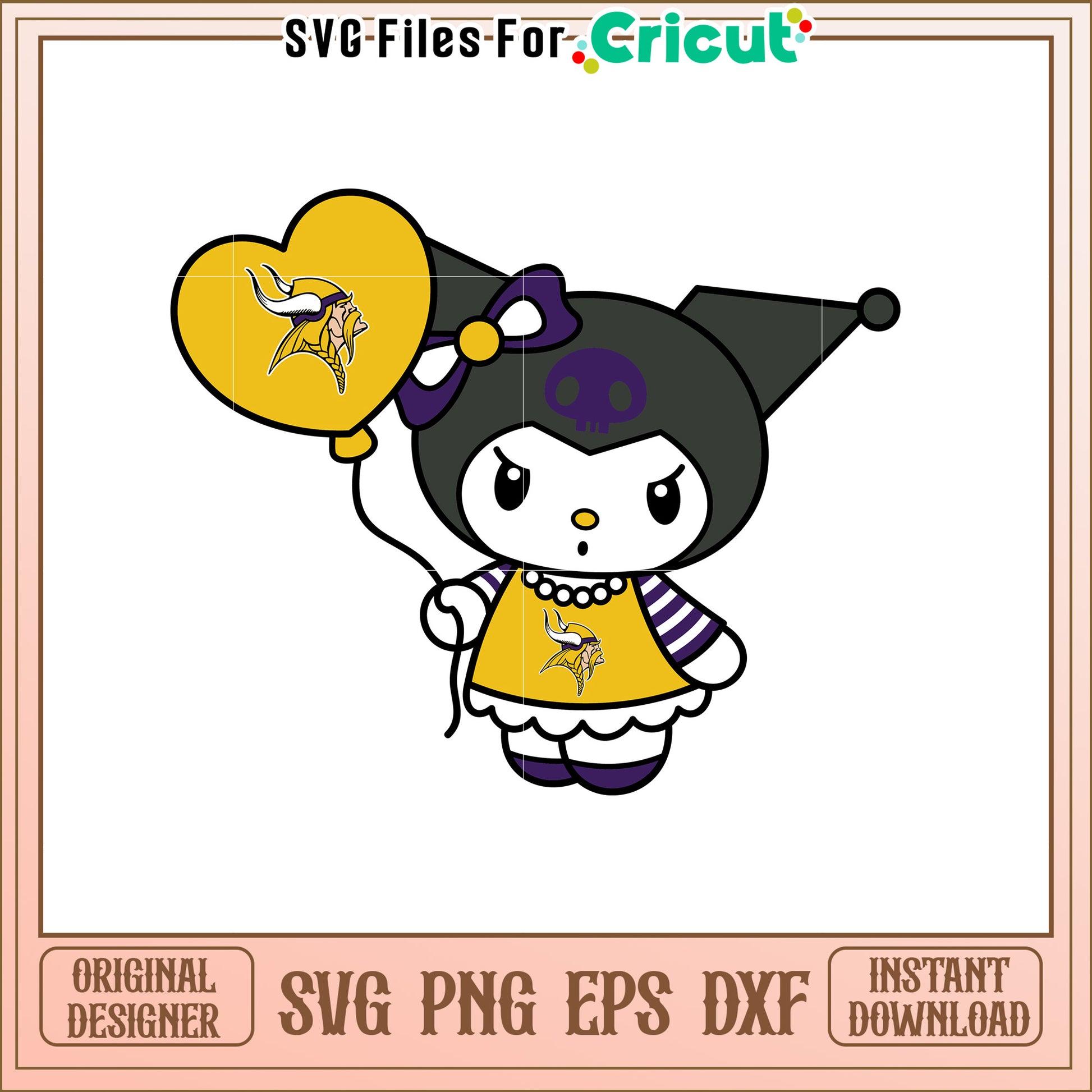 Minnesota Vikings Kuromi SVG Design