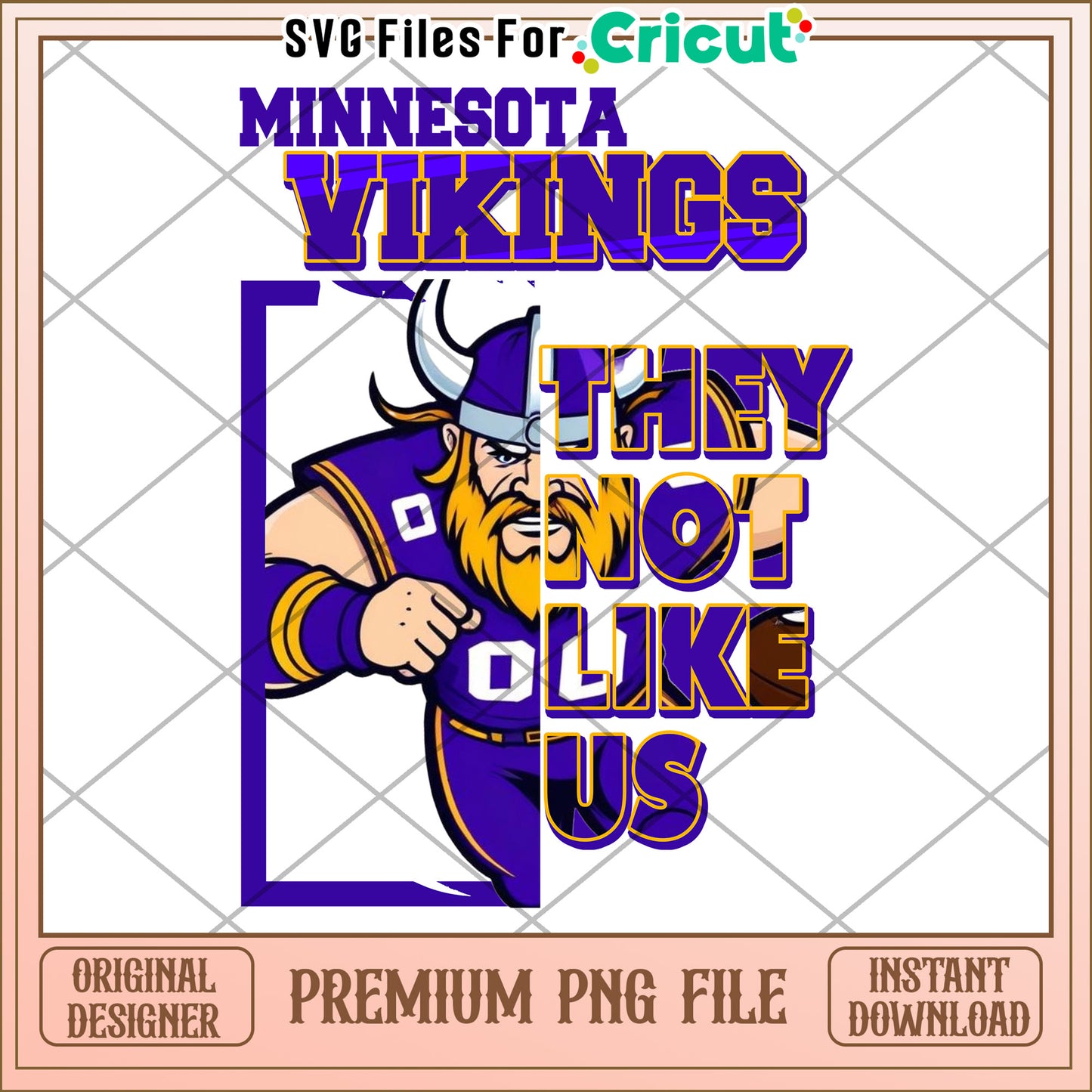 Minnesota Vikings PNG Design, Perfect for Cricut Projects