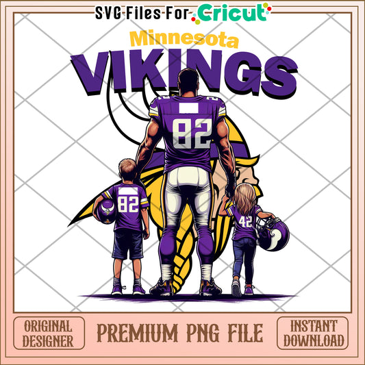 Minnesota Vikings PNG design for fans, perfect for crafts and decor