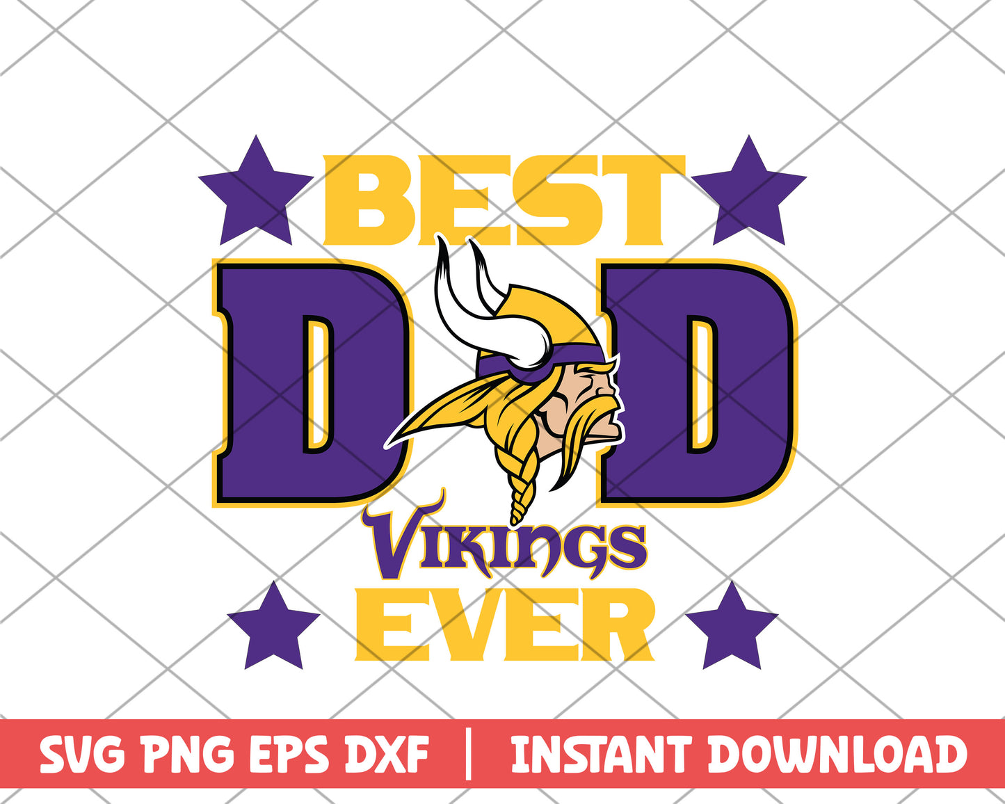 Minnesota Vikings best dad ever svg, Minnesota Vikings svg