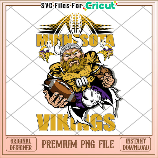 Minnesota Vikings football graphic, perfect for Cricut projects