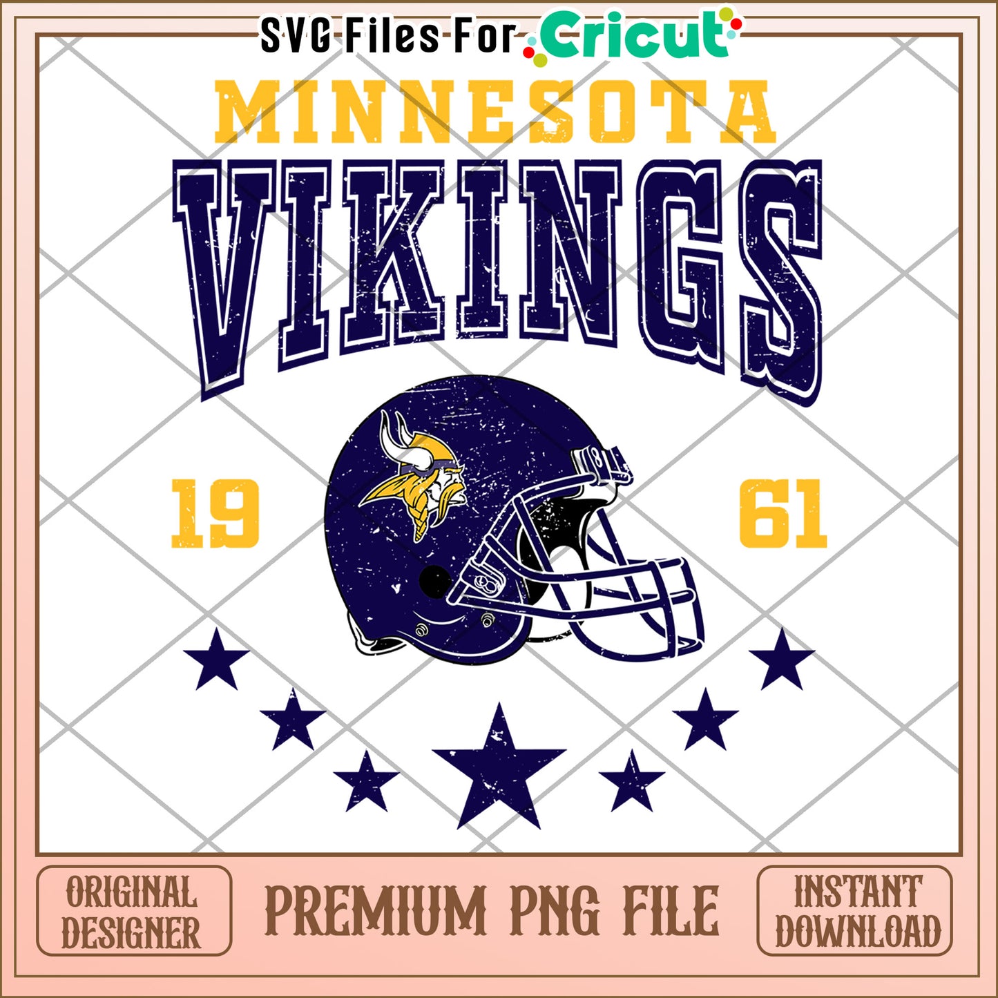 Minnesota Vikings helmet design for sports fans, premium PNG file download