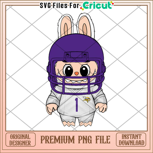 Minnesota vikings labubu png, nfl teams png, super bowl png