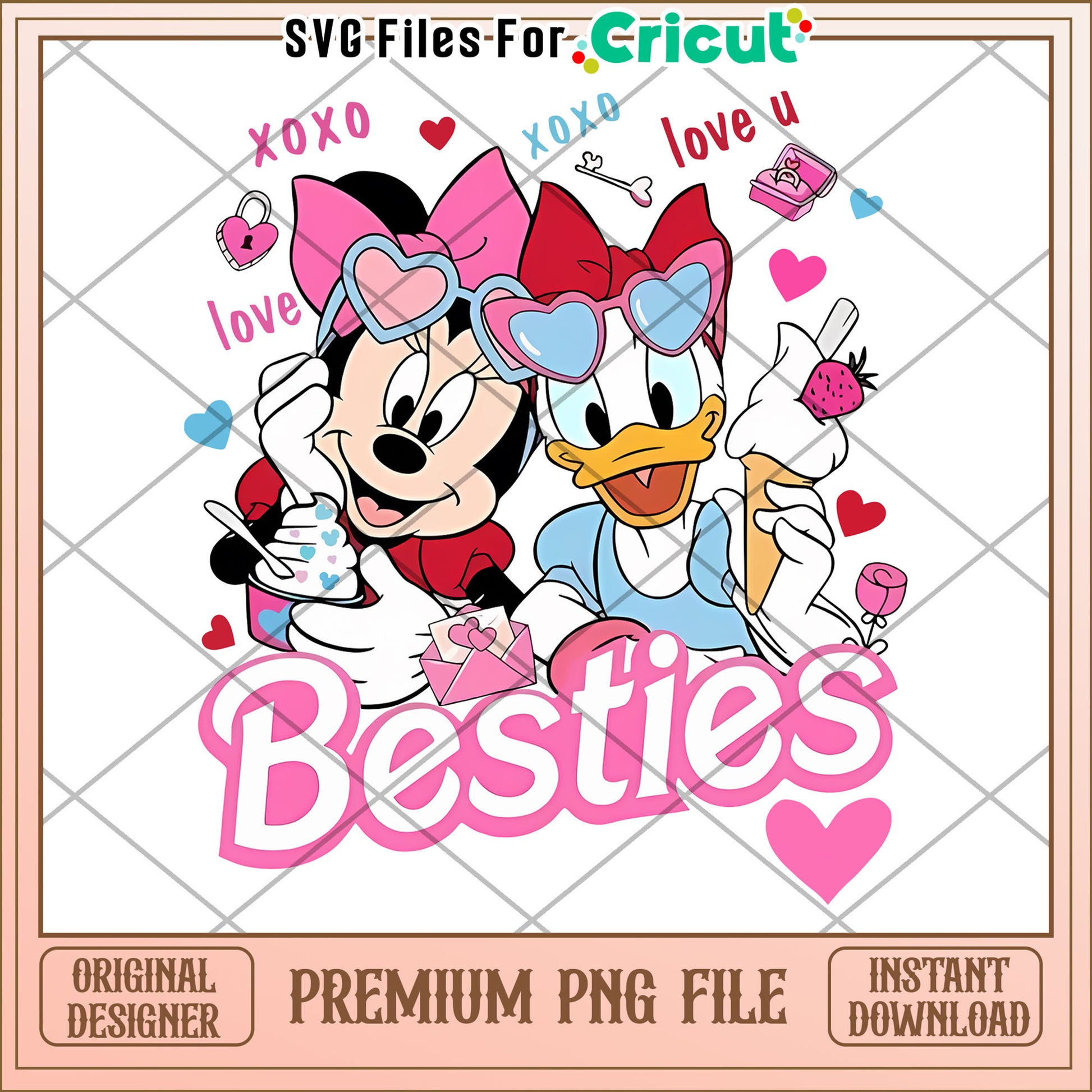 Minnie Daisy Besties PNG Design