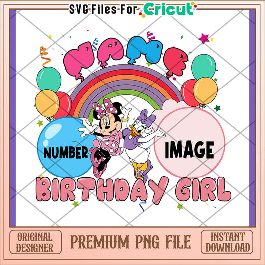 Minnie Daisy Birthday PNG Girl Design