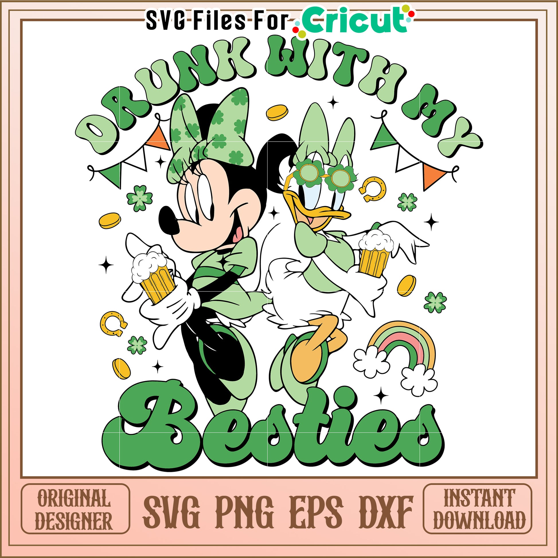 Minnie Daisy St Patricks Day SVG