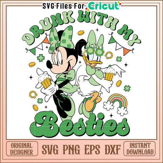 Minnie Daisy St Patricks Day SVG
