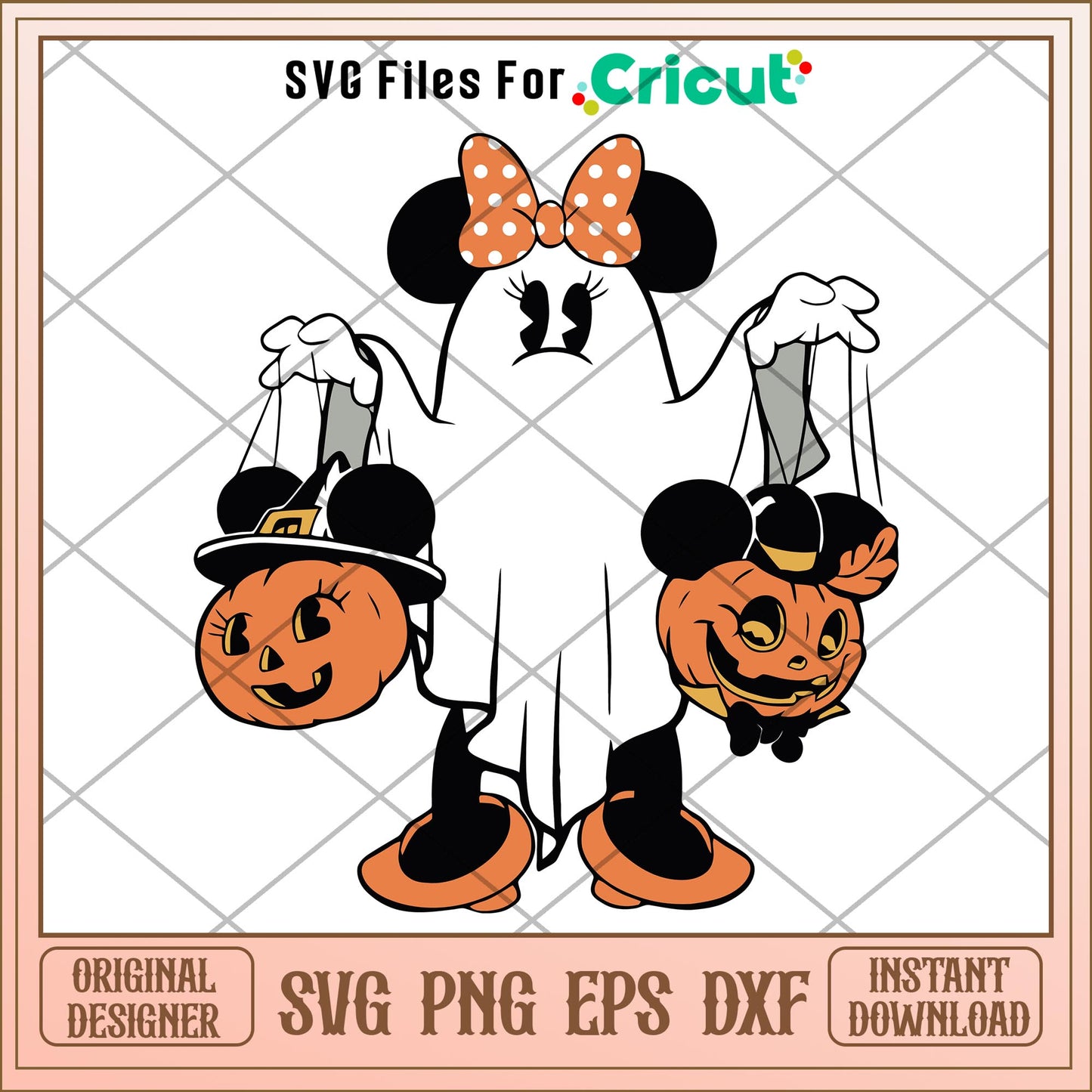 Minnie Disney Mouse Halloween Ghost svg, Disney characters svg, Digital Download