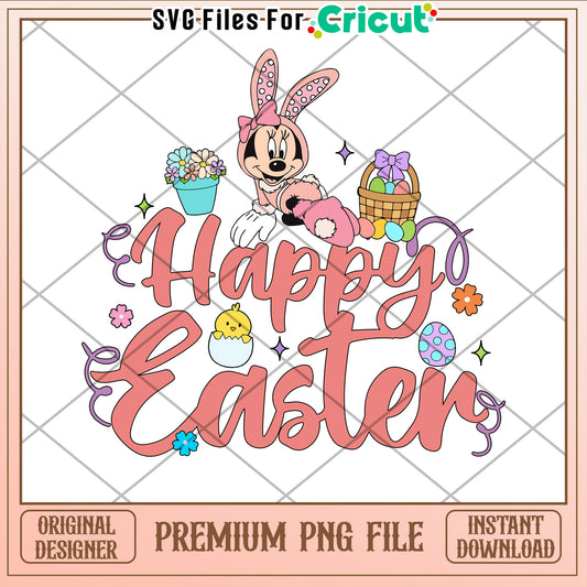 Minnie Easter PNG Happy Easter Design