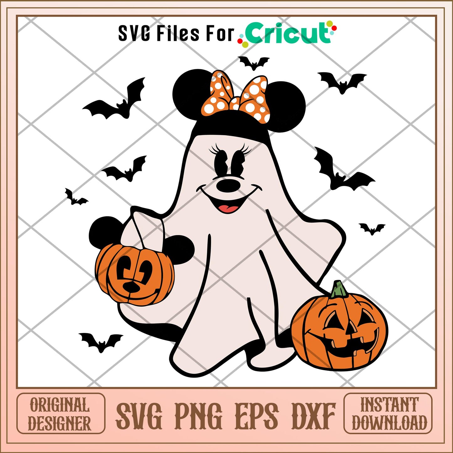 Minnie Ghost Halloween svg, Disney characters svg, Digital Download