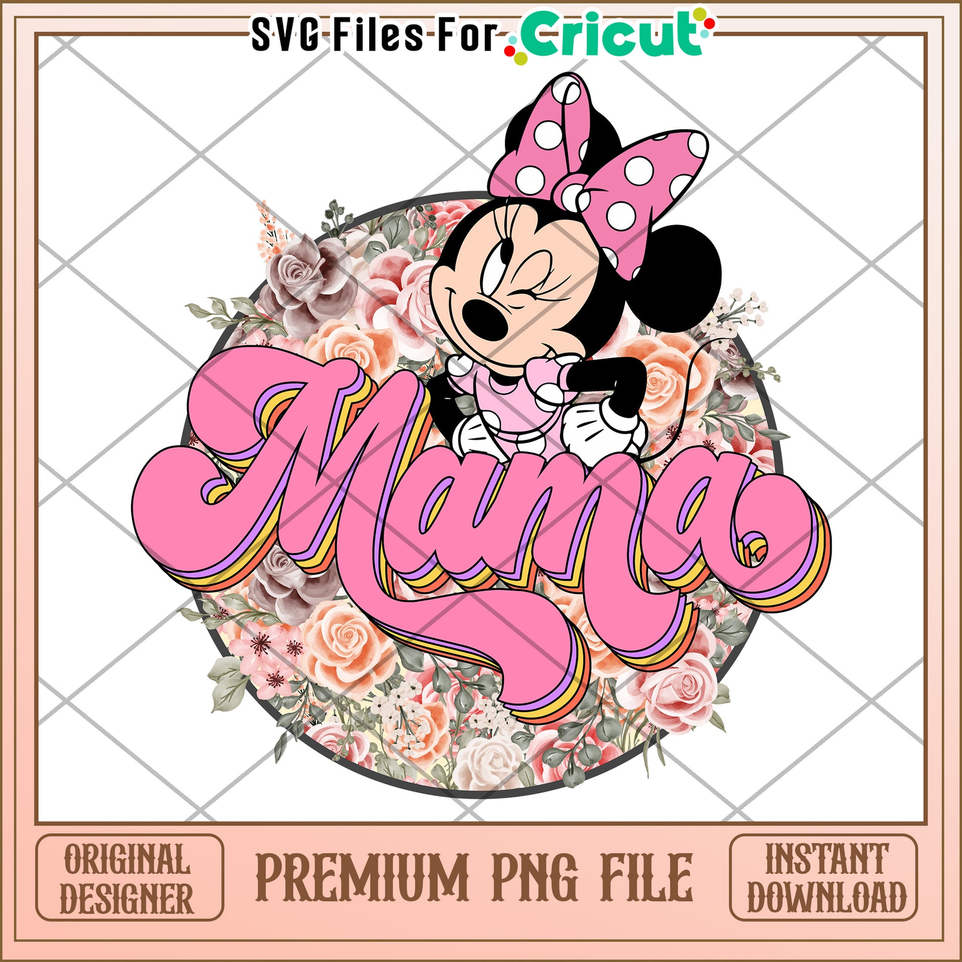 Minnie Mama Floral PNG Design