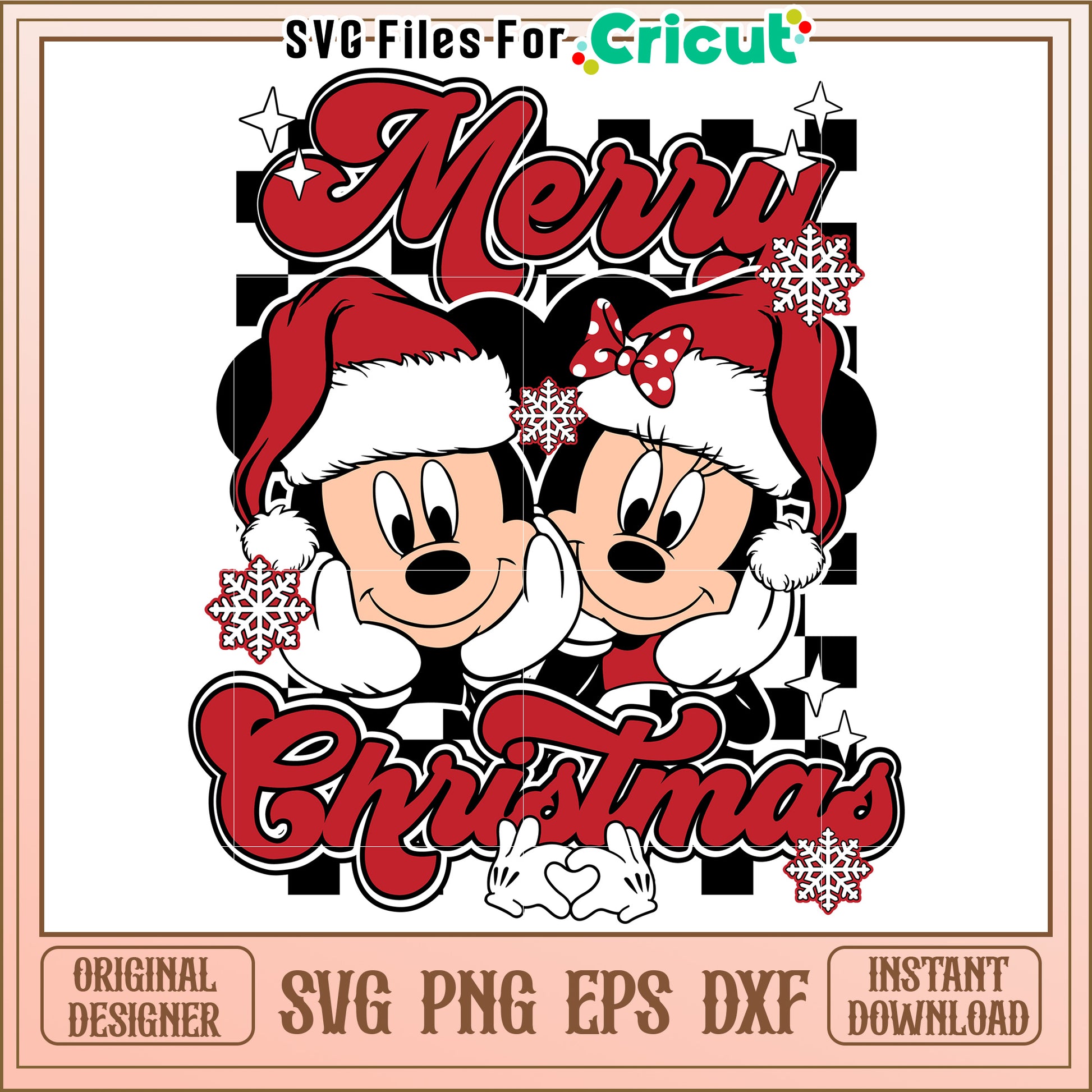 Minnie Mickey Christmas SVG Design