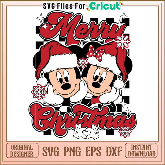 Minnie Mickey Christmas SVG Design